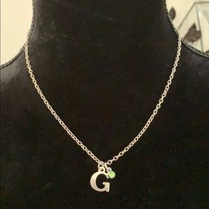 NWT Dainty Silver Letter G Initial Necklace